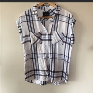 Rails Brit Short Sleeved Button Down Top